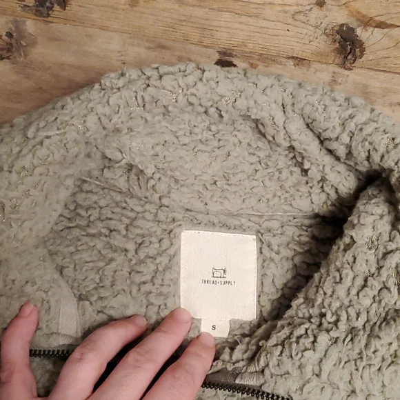 Thread & Supply cozy sherpa fleece 3/4 zip - Picture 3 of 3